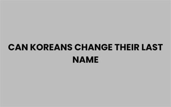 Can Koreans marry same last name?