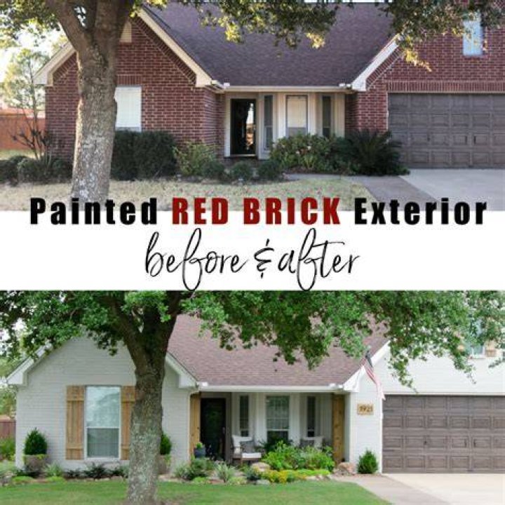 How do you paint red brick white?