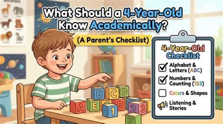 What should a 4-year-old know academically?