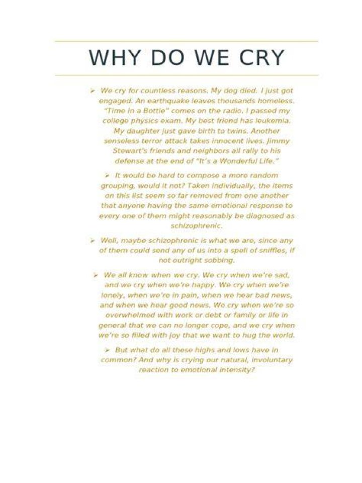 Why do we cry when we are born?